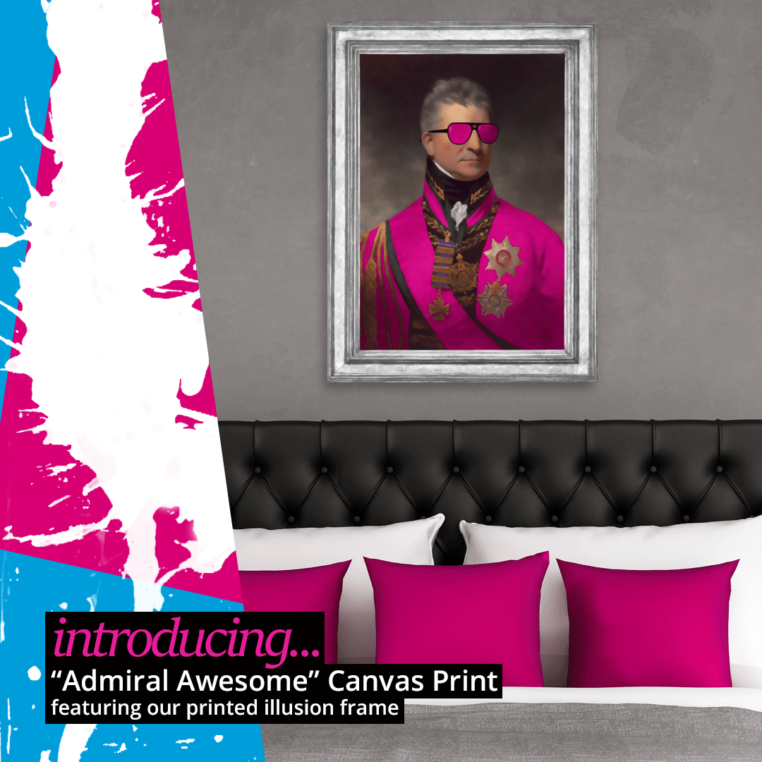 Introducing Admiral Awesome - Large Canvas Print